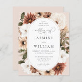 Budget Rustige Neutral Boho Floral Wedding S2 - BG (Voorkant / Achterkant)