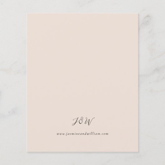 Budget Rustige Neutral Boho Floral Wedding S2 - BG (Achterkant)