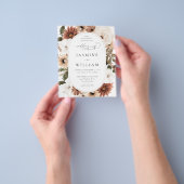 Budget Rustige Neutral Boho Floral Wedding S2 Flyer (Hand)