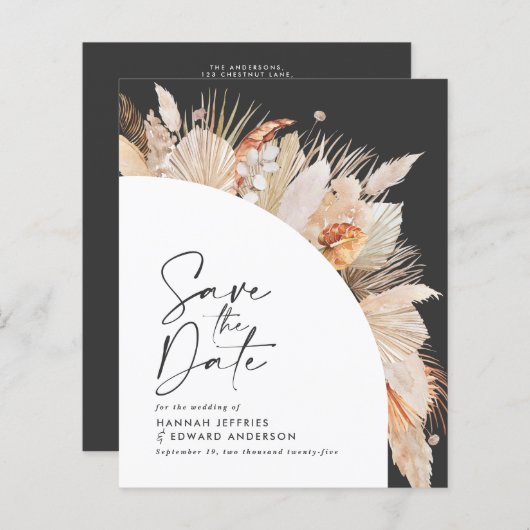 budget rustige pampas - gras bruiloft behalve datu (Voorkant / Achterkant)