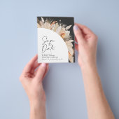 budget rustige pampas - gras bruiloft met uitzonde flyer (Hand)