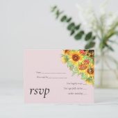 Budget Rustige Summer Sunflower Floral Wedding Uitnodiging Briefkaart (Staand voorkant)