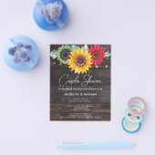 Budget Rustige Sunflower Barn Couples Shower Flyer (Enkel)
