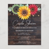 Budget Rustige Sunflower Barn Couples Shower Flyer (Voorkant)