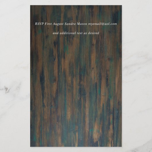 Budget Rustige Sunflower Barn Wedding Invite A9 (Achterkant)