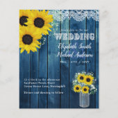 BUDGET Rustige Sunflower Blue Yellow Wedite (Voorkant)