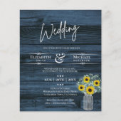 BUDGET Rustige Sunflower Blue Yellow Wedite (Voorkant)