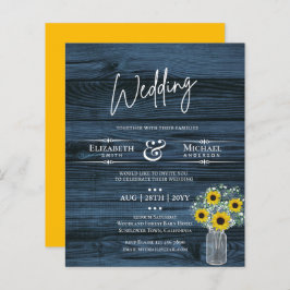 BUDGET Rustige Sunflower Blue Yellow Wedite