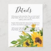 BUDGET Rustige Sunflower Weddenschap (Voorkant)