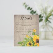 BUDGET Rustige Sunflower Weddenschap (Staand voorkant)