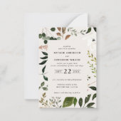 budget Rustige uitnodiging voor het blaadjeshuweli (Achterkant)