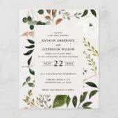 budget Rustige uitnodiging voor het blaadjeshuweli (Achterkant)