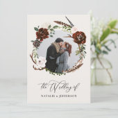 budget Rustige uitnodiging voor het blaadjeshuweli (Staand voorkant)