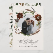 budget Rustige uitnodiging voor het blaadjeshuweli (Voorkant / Achterkant)