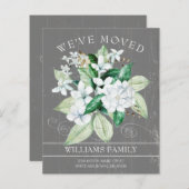 Budget Rustige White Magnolia Floral Moving Kaart (Voorkant / Achterkant)