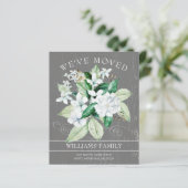 Budget Rustige White Magnolia Floral Moving Kaart (Staand voorkant)
