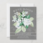 Budget Rustige White Magnolia Floral Moving Kaart (Voorkant)