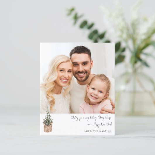 Budget Rustige Winter Tree V Note Photo Holiday (Staand voorkant)