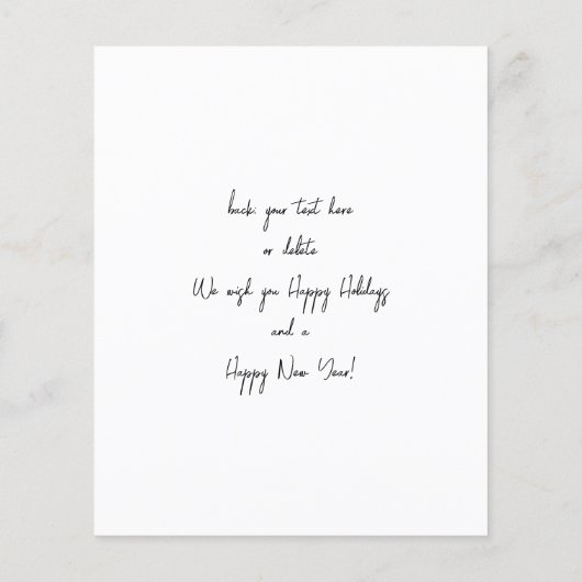 Budget Rustige Winter Tree V Note Photo Holiday (Achterkant)