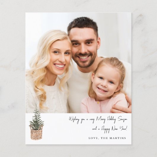 Budget Rustige Winter Tree V Note Photo Holiday (Voorkant)