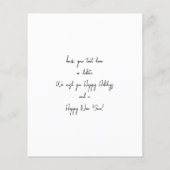 Budget Rustige Winter Tree V Note Photo Holiday Flyer (Achterkant)