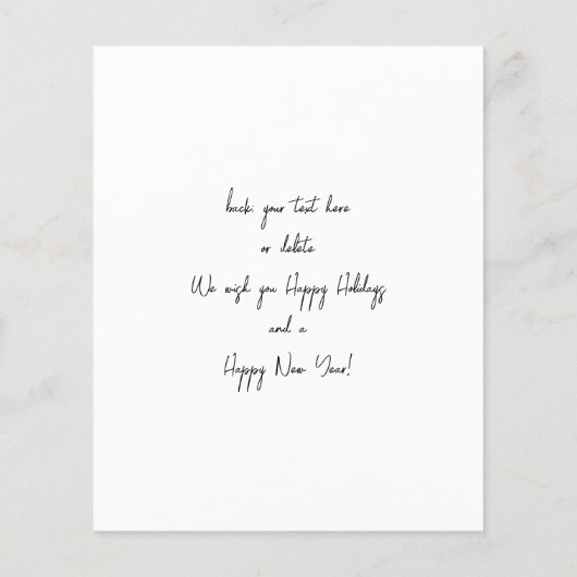 Budget Rustige Winter Tree V Note Photo Holiday Flyer (Achterkant)