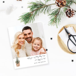 Budget Rustige Winter Tree V Note Photo Holiday Flyer