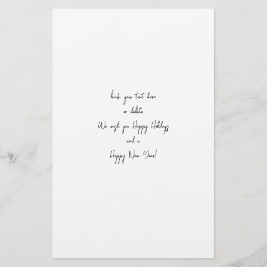 Budget Rustige Winter Tree V Note Photo Holiday ME Flyer (Achterkant)