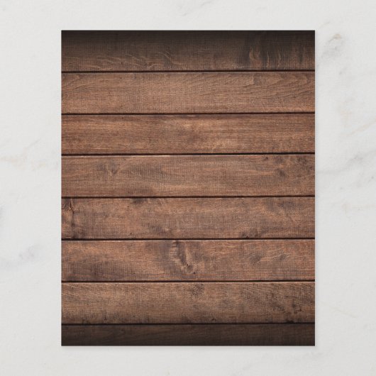 Budget Rustige Wood Bindende Uitnodiging (Achterkant)