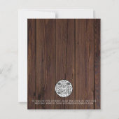 Budget Rustige Wood Lace Lights Wedding QR Code (Achterkant)