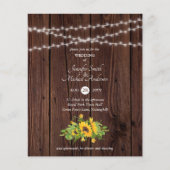 Budget Rustige Wood Sunflower Wedding (Voorkant)