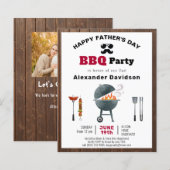 BUDGET Rustige Wood Vaderdag Uitnodiging (Voorkant / Achterkant)