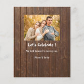 BUDGET Rustige Wood Vaderdag Uitnodiging (Achterkant)