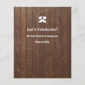 BUDGET Rustige Wood Vaderdag Uitnodiging (Achterkant)