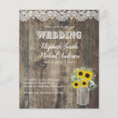 BUDGET Rustige Zonnebloem Gypsophila Lace Weddensc (Voorkant)