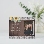 Budget Rustige zonnebloem & Lace Foto bespaart dat (Staand voorkant)