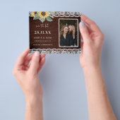 Budget Rustige zonnebloem & Lace Foto bespaart dat Flyer (Hand)