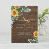 BUDGET Rustige zonnebloemen Eucalyptus Leaves Wedd (Staand voorkant)