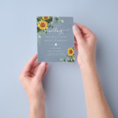 BUDGET Rustige zonnebloemen Eucalyptus Leaves Wedd Flyer (Hand)