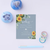 BUDGET Rustige zonnebloemen Eucalyptus Leaves Wedd Flyer (Enkel)
