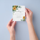 BUDGET Rustige zonnebloemen Eucalyptus Leaves Wedd Flyer (Hand)