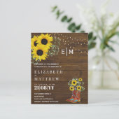 BUDGET Rustige zonnebloemen Gypsophila Wedding Inv (Staand voorkant)