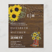 BUDGET Rustige zonnebloemen Gypsophila Wedding Inv (Voorkant)