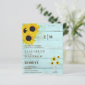 BUDGET Rustige zonnebloemen Gypsophila Wedding Inv (Staand voorkant)