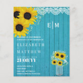 BUDGET Rustige zonnebloemen Gypsophila Wedding Inv (Voorkant)