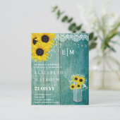 BUDGET Rustige zonnebloemen Gypsophila Wedding Inv (Staand voorkant)