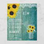 BUDGET Rustige zonnebloemen Gypsophila Wedding Inv (Voorkant)