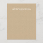 BUDGET Rustige zonnebloemen Moderne tekstbruiloft (Achterkant)