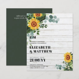BUDGET Rustige zonnebloemen Moderne tekstbruiloft