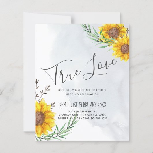 BUDGET Rustige zonnebloemen Olive Leaves Weddensch (Voorkant)